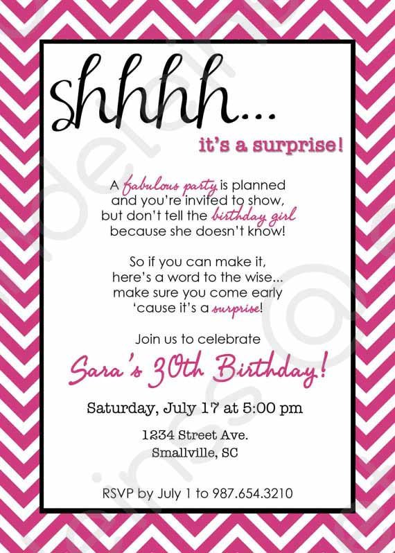 Surprise Birthday Party Invitation Templates Free