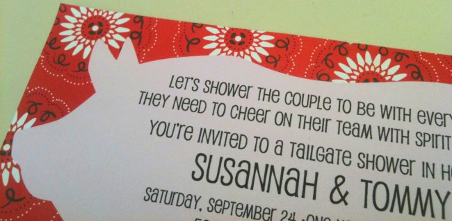 Tailgate Couples Shower Invitations