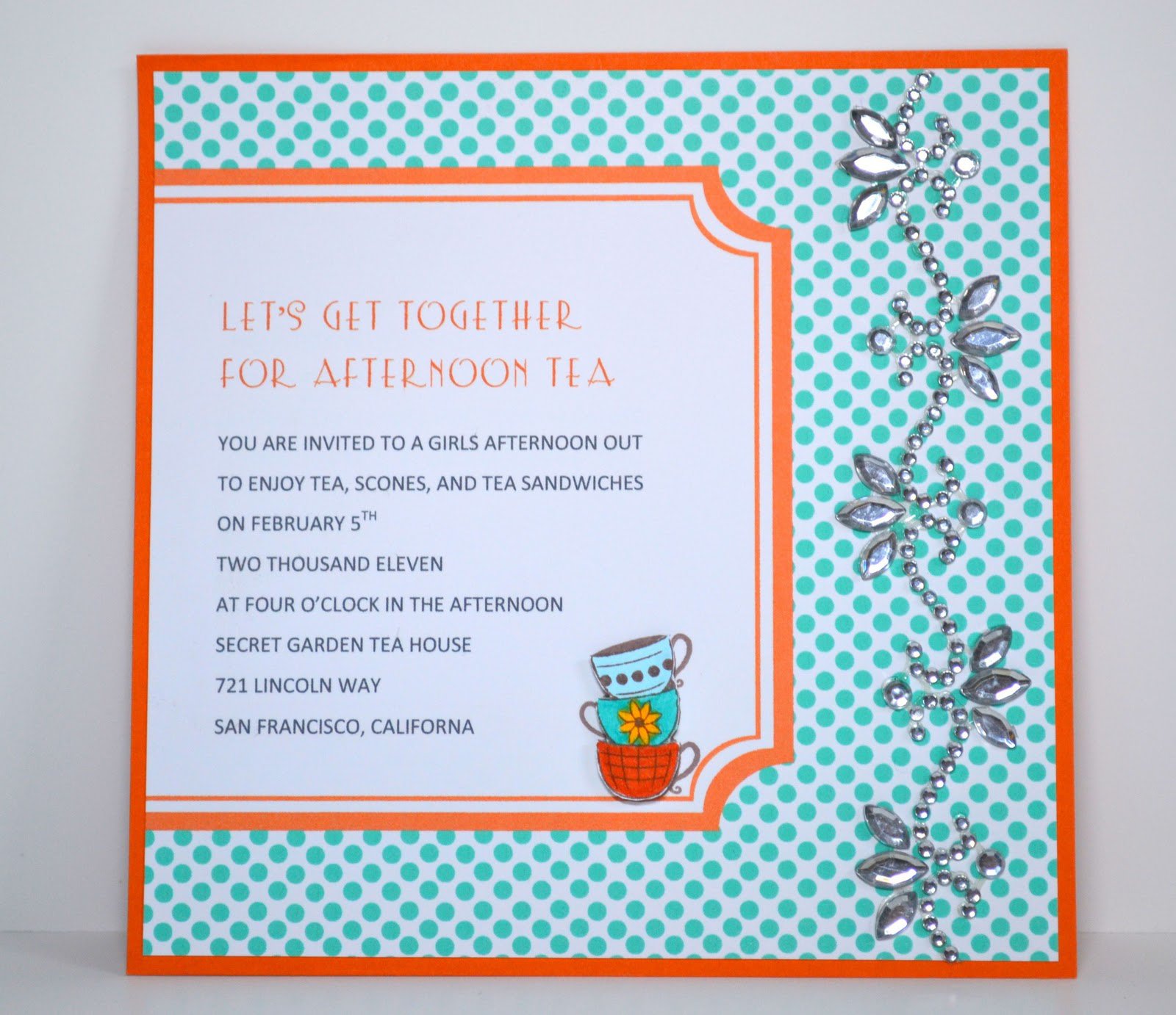 Tea Party Invitation Wording Ideas Invitation Design Blog