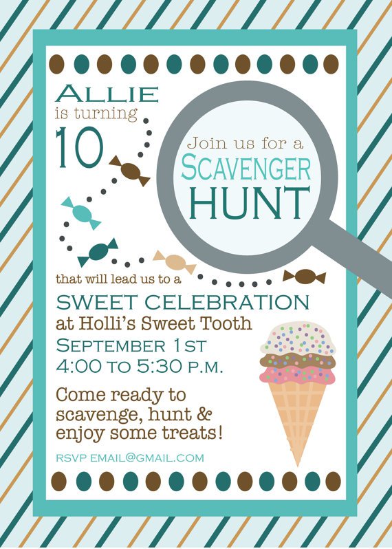 Free Printable Scavenger Hunt Invitations 6