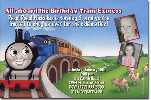 Thomas And Friends Birthday Invitation Wording