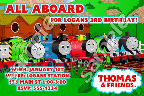 Thomas Birthday Invitations Personalized