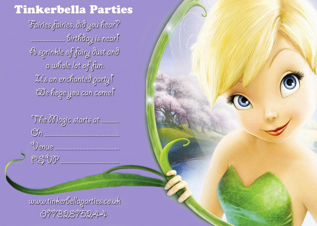 Tinkerbell Pirate Fairy Invitations