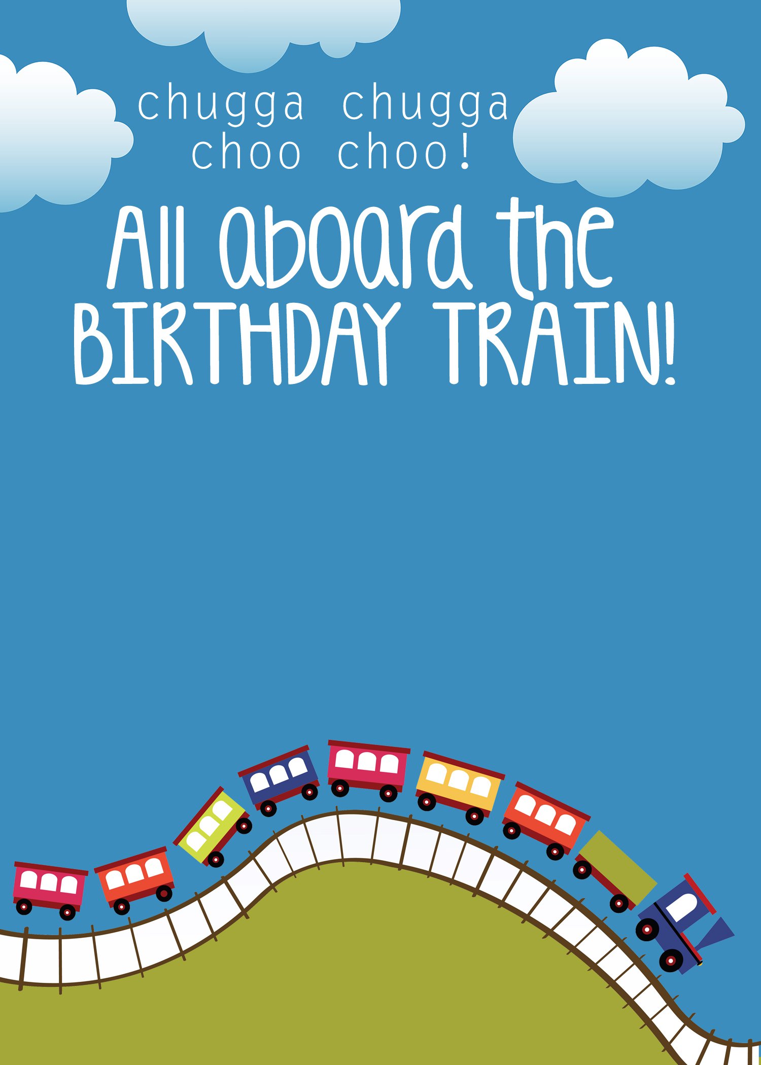 Train Birthday Invitation Template