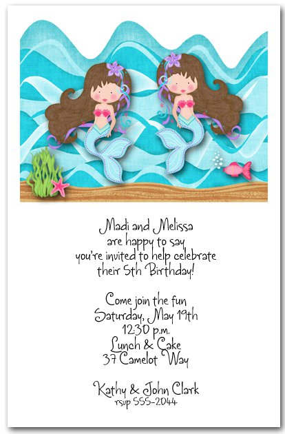 Twin Birthday Party Invitations