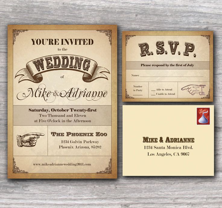 Unique Western Wedding Invitations