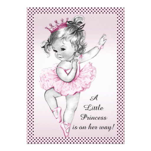 Vintage Princess Baby Shower Invitations