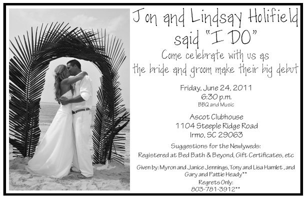 We Got Married Party Invitations