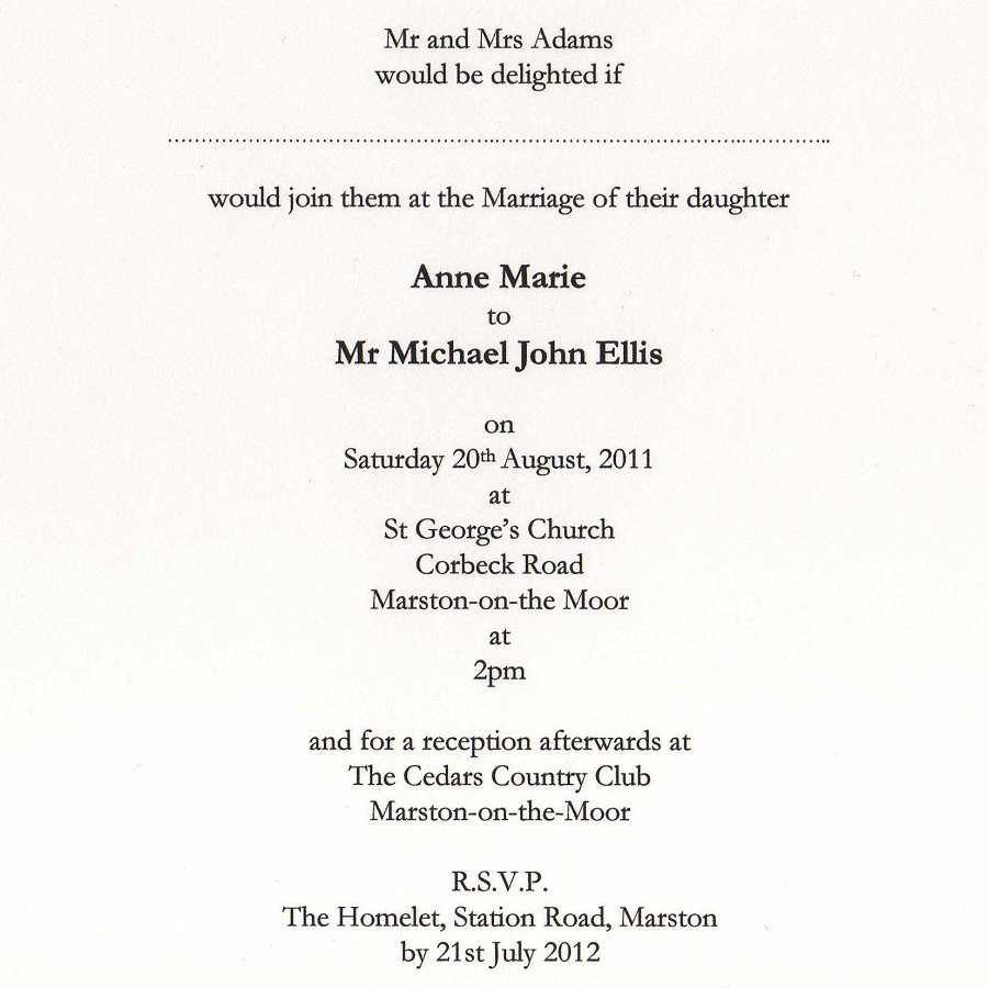 Wedding Invitation Wording Ideas From Bride And Groom