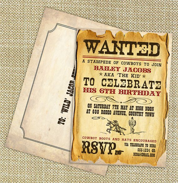 Wild West Party Invitations