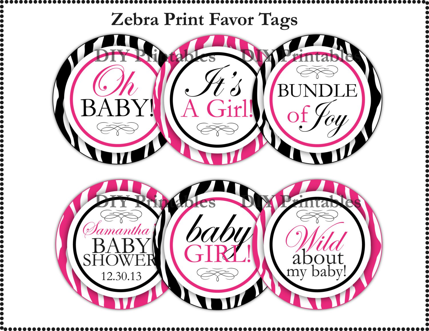 Zebra Print Baby Boy Shower