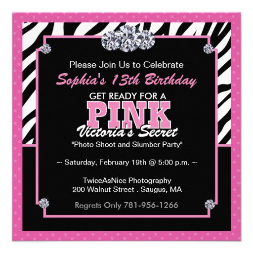 Zebra Print Birthday Invitation Templates