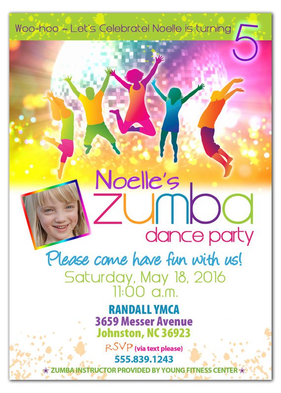 Zumba Dance Party Invitations