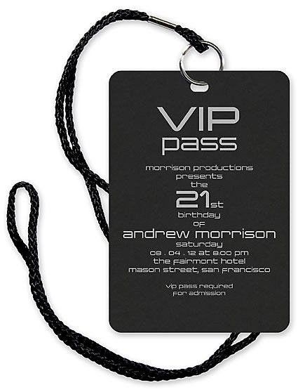 13th Birthday Invitation Vip Pass