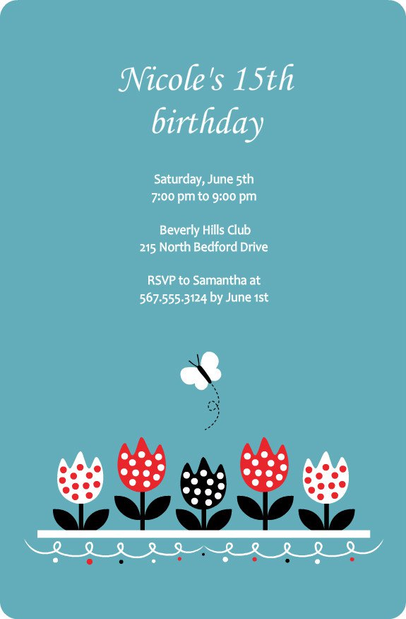 15th Birthday Party Invitations