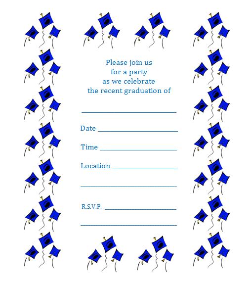 2015 Graduation Party Invitations Blank