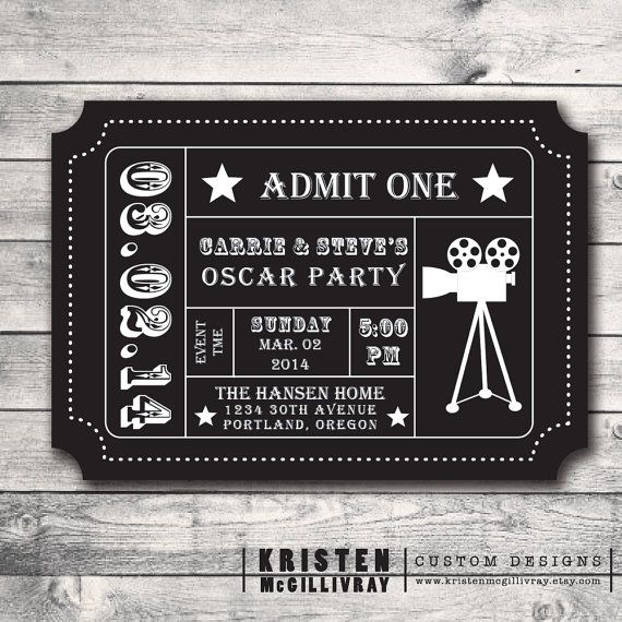 2015 Oscar Party Invitations