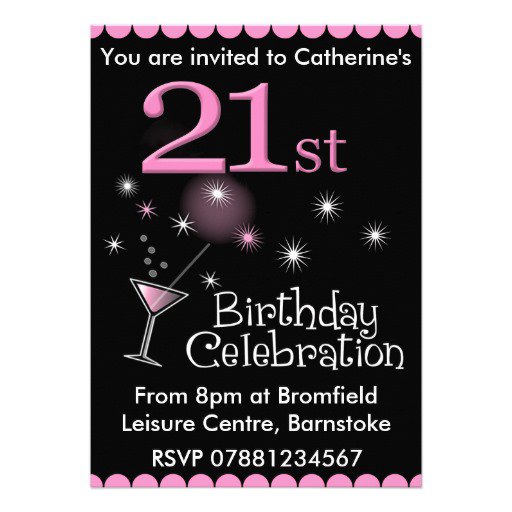 21st Birthday Invitation Ideas