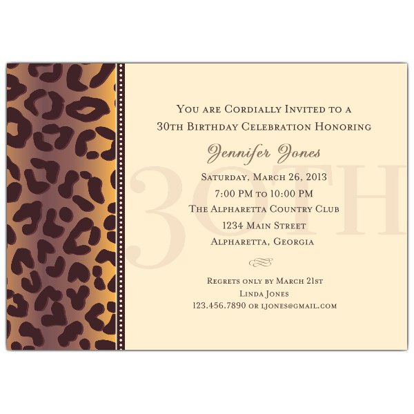 30th Birthday Party Invitation Wording