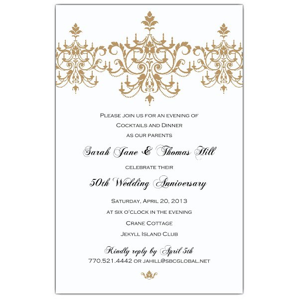 50th Wedding Anniversary Invitation Wording