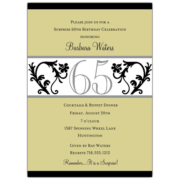 65th Birthday Invitation Printable Invitation Design Blog