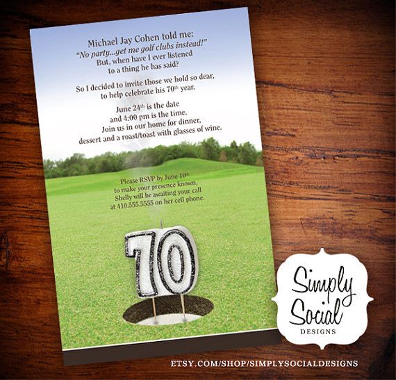 70th Golf Invitations