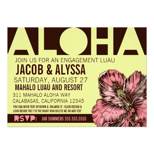 Aloha Wedding Invitations