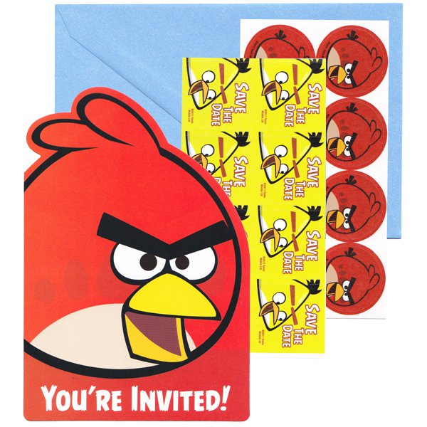 Angry Birds Birthday Invitations Blank