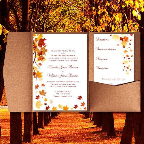 Autumn Wedding Invitation Templates