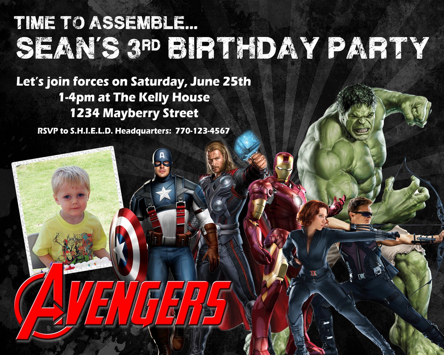 Avengers Birthday Invitations Free