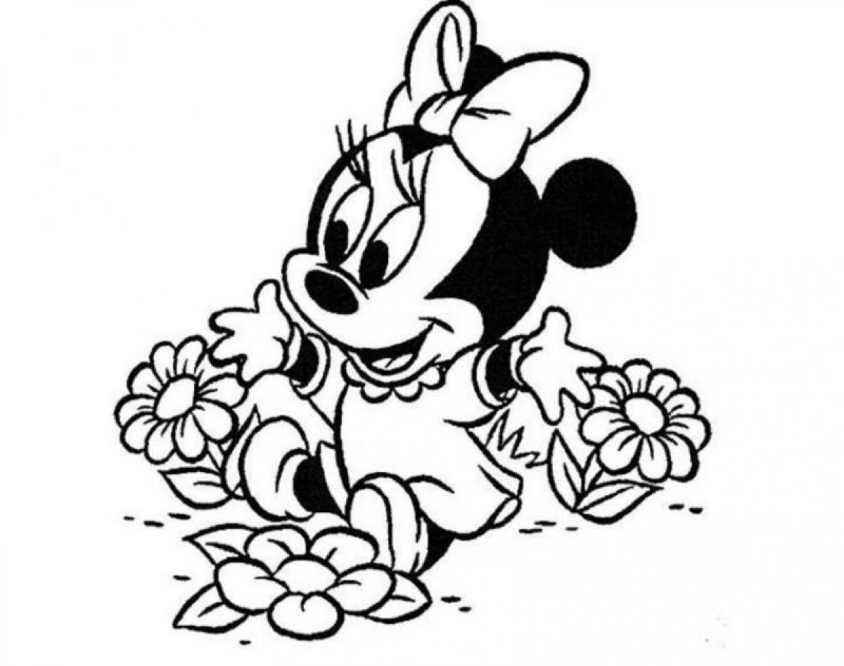 Baby Minnie Mouse Printable Coloring Pages