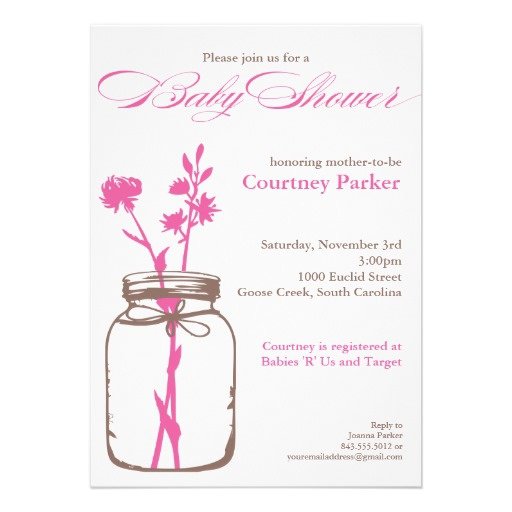 Baby Shower Invitations Mason Jars