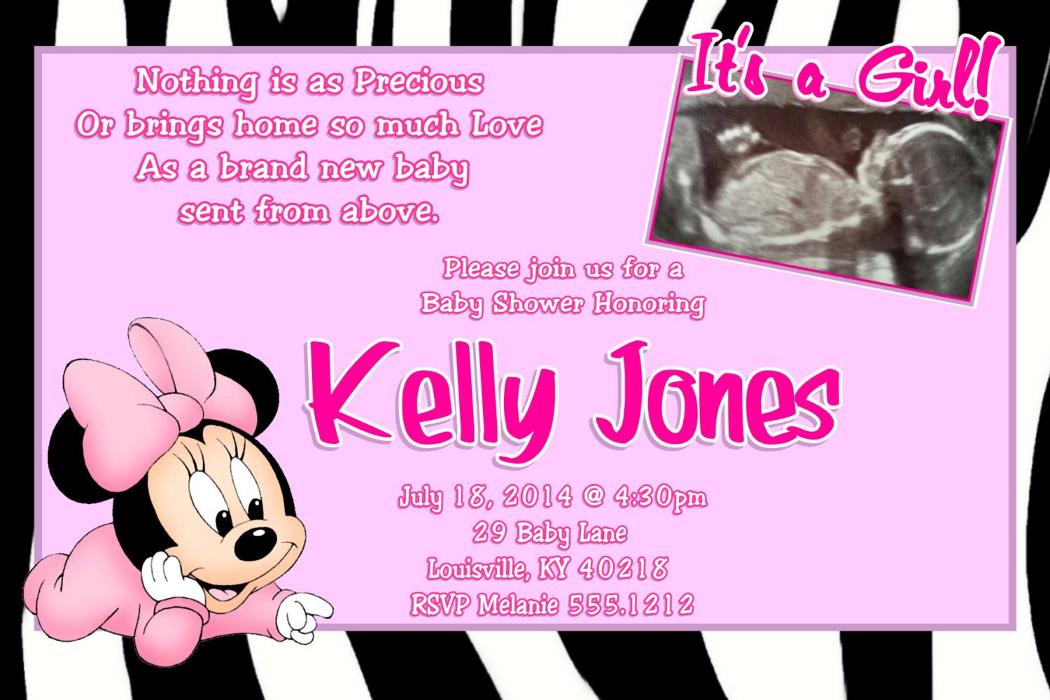 Baby Shower Invitations Print At Home