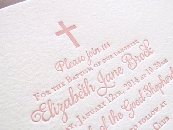 Baptism Invitations With Godparents Names