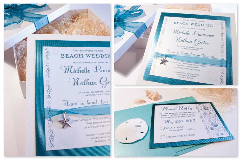Beach Wedding Invitation Kits