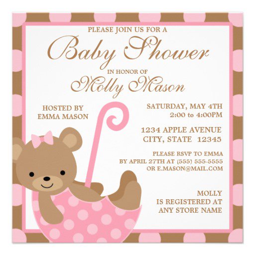 Bear Baby Shower Invitations Invitation Design Blog