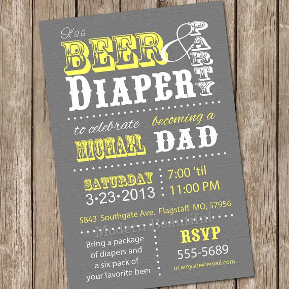 Beer And Baby Shower Invitations