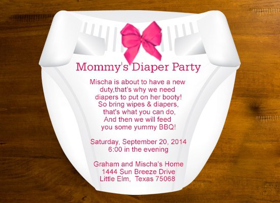 Beer And Diaper Baby Shower Invitations