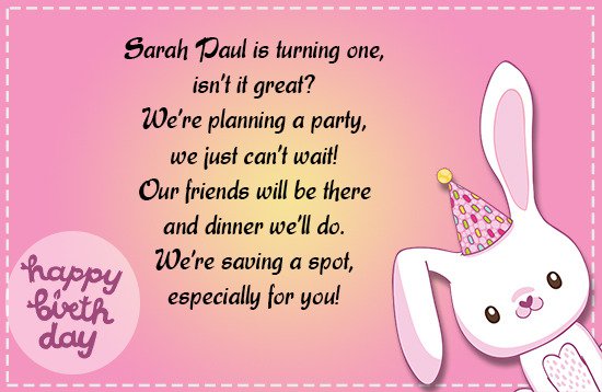 Birthday Invitations Wording Given By