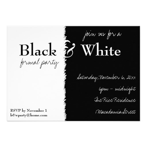 Black And White Party Invitations Free