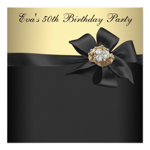Black Birthday Party Invitations