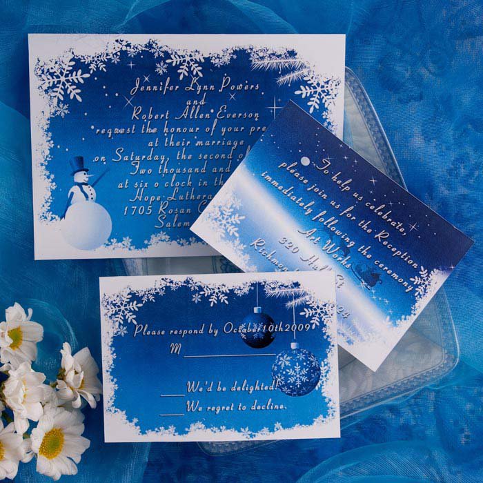 Blue And White Wedding Invitation Kits