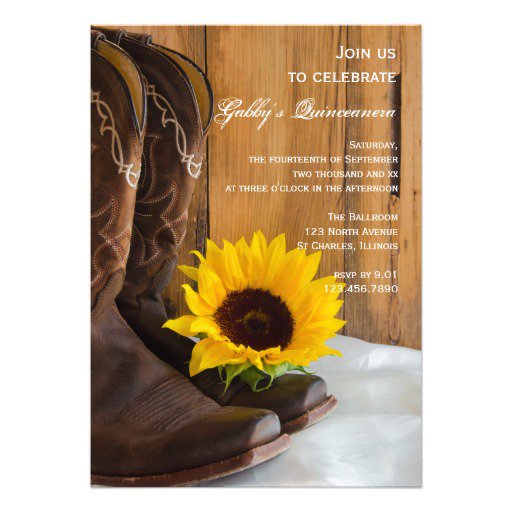 Boots Country Wedding Invitations