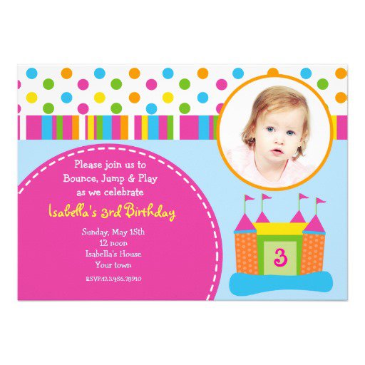 Bounce Birthday Party Invitations