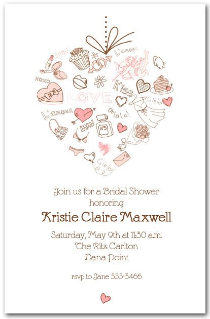 Bridal Shower Invitations With Hearts