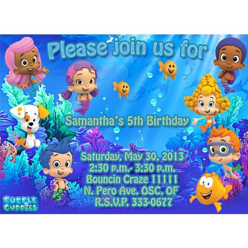 Bubble Guppies Invitation Templates