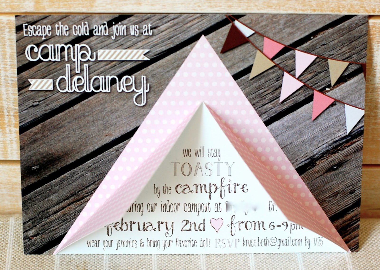Camping Tent Invitation Template