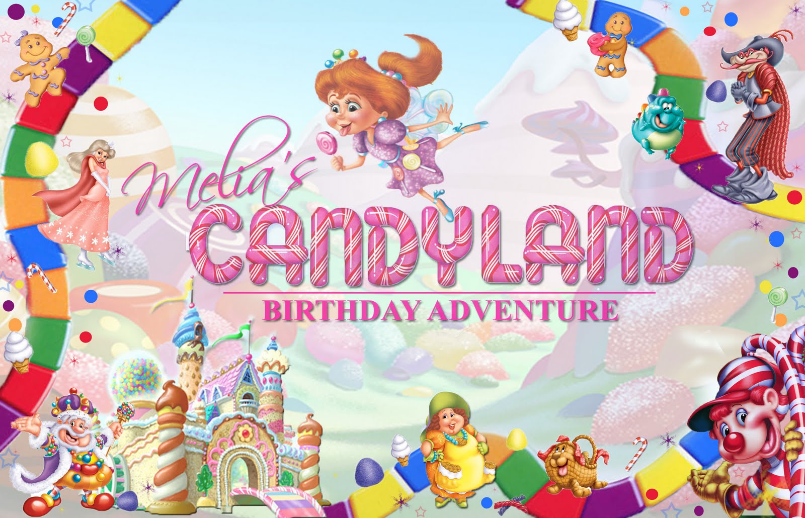 Candyland Birthday Invitation Ideas