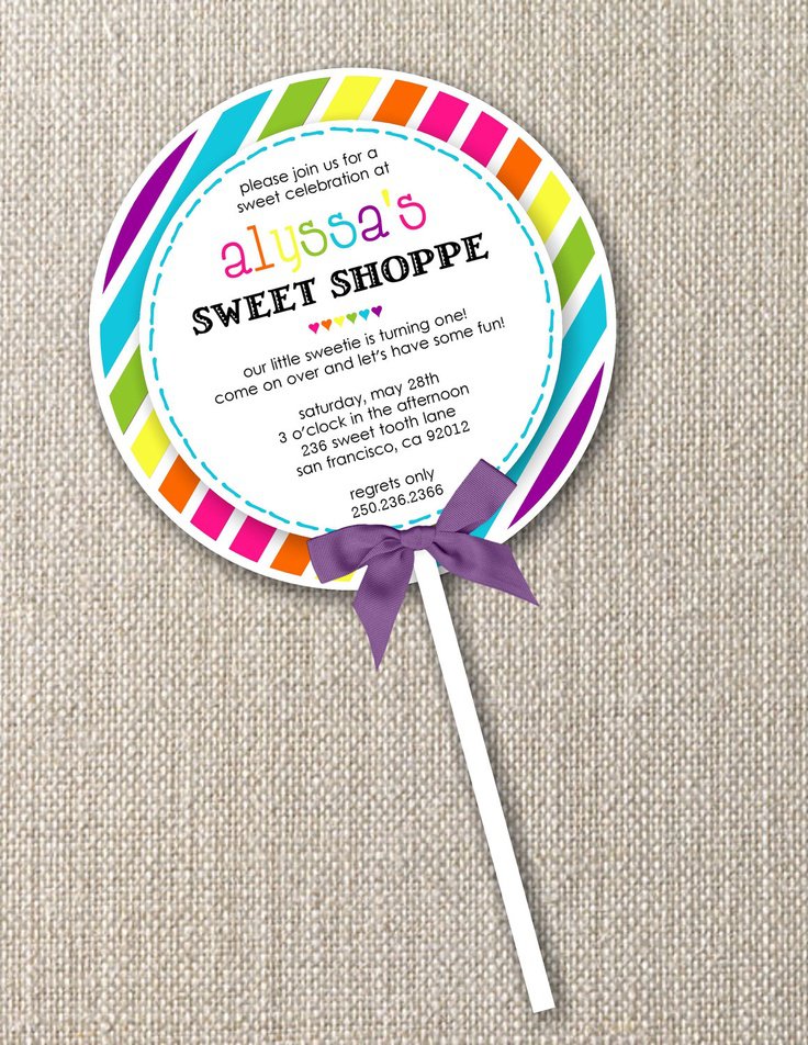 Candyland Invitations Printable Fill In