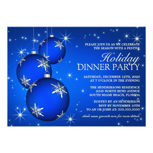Christmas Dinner Party Invitations Template